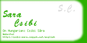 sara csibi business card